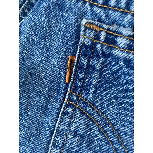 Vintage 550 Orange Tag Levi Strauss Girls Size 14 Relaxed Fit Jeans- 100% Cotton - Picture 5 of 11